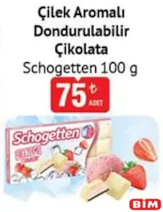 SCHOGETTEN ÇİLEK AROMALI DONDURULABİLİR ÇİKOLATA 100 G